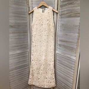 NWT ZARA Chenille cream/ivory dress.